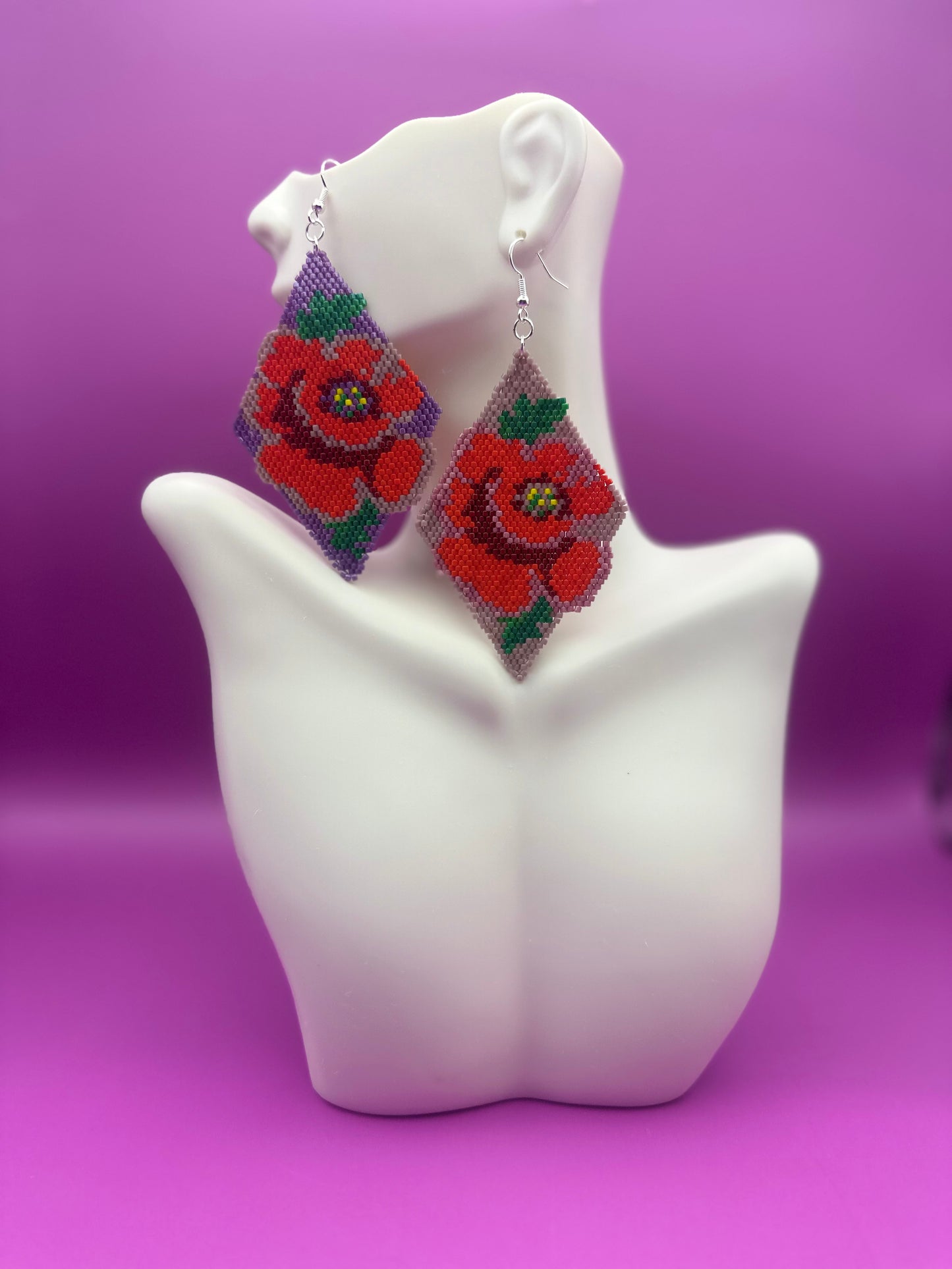 Aretes rosa miyuki
