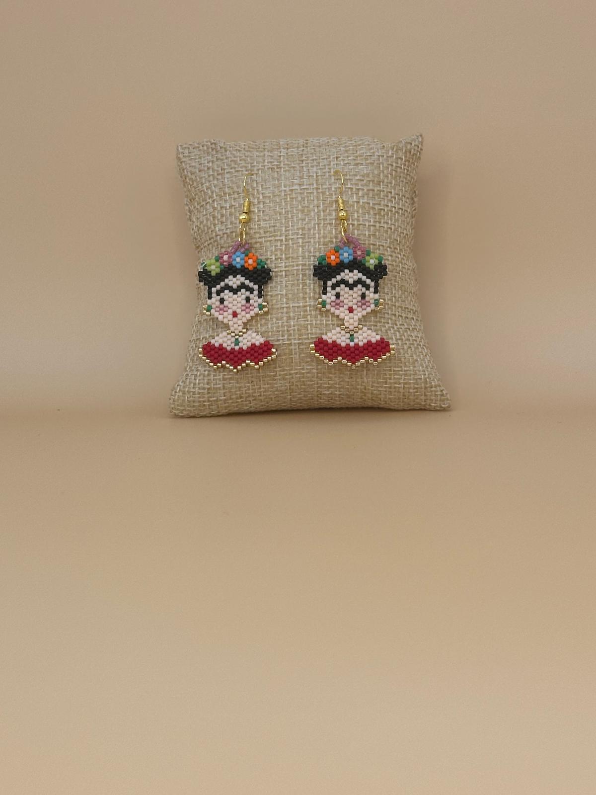 Aretes Frida Rojos Miyuki