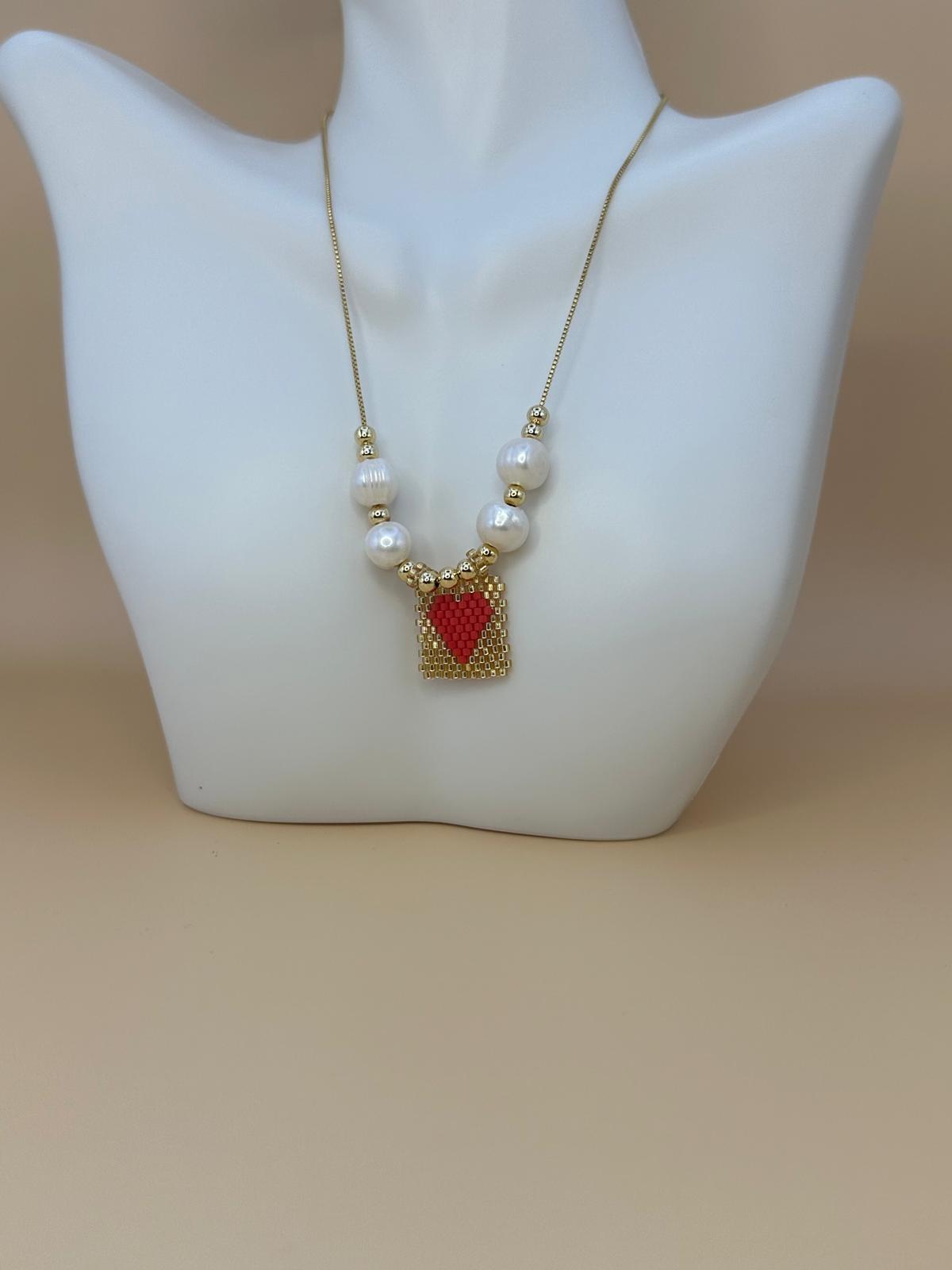 Cadena Acero inoxidable Corazon Miyuki