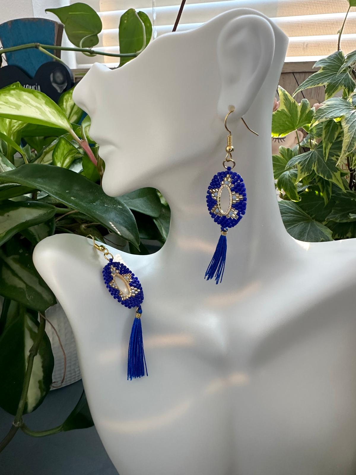 Aretes Azul Miyuki