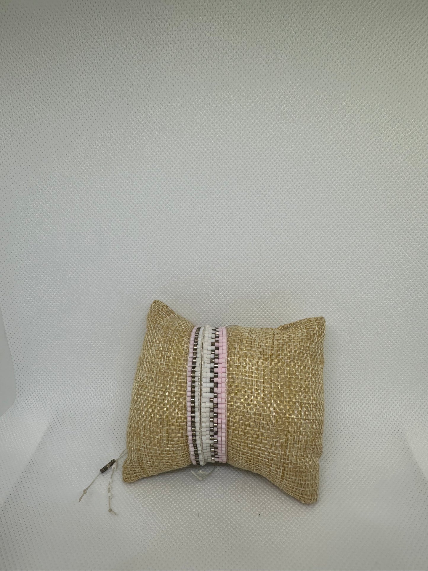 Pulsera Rosa y Blanco Miyuki