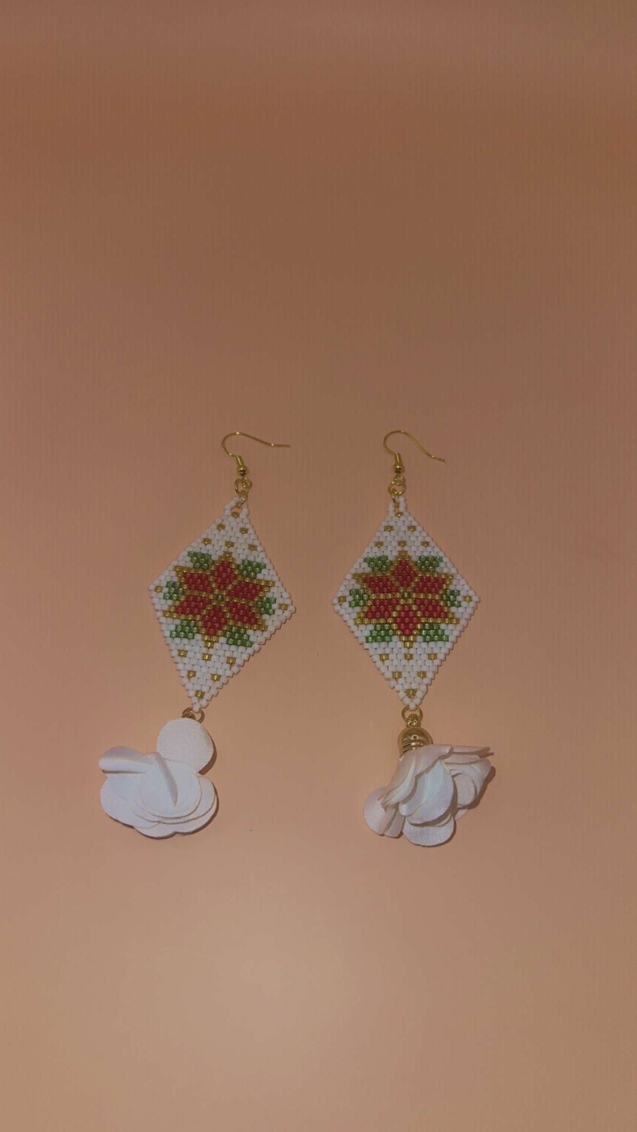 Aretes flor de navidad