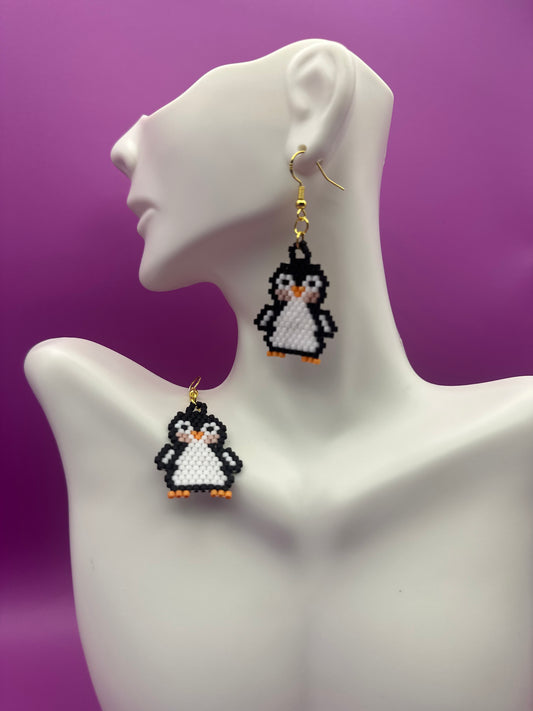 Penguin earrings