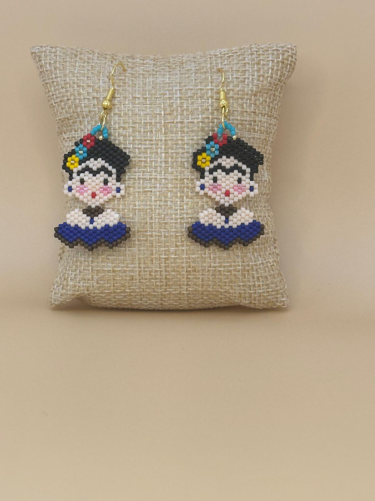 Aretes Frida Azul Miyuki