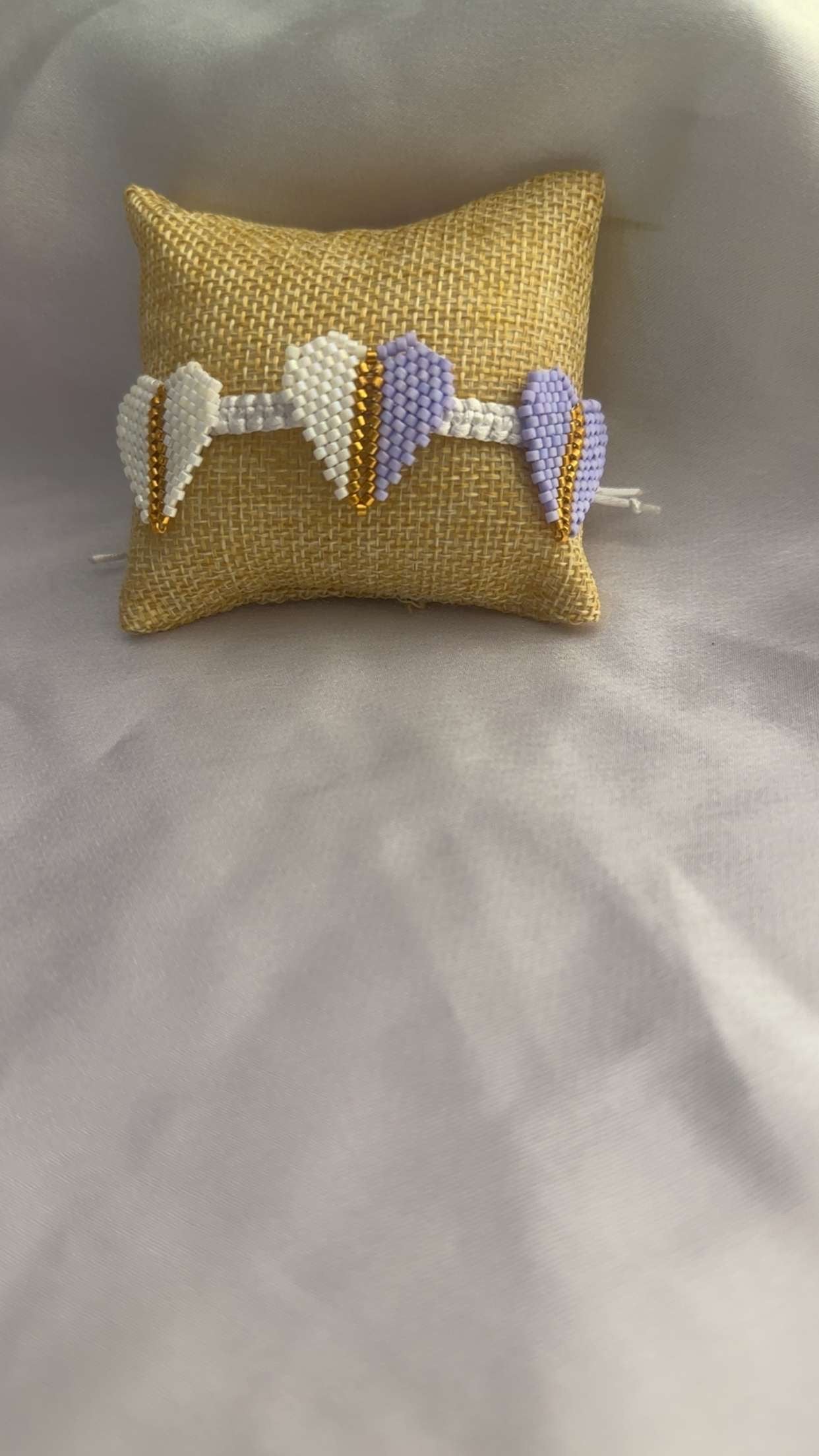 Pulsera estilo corazón macrame